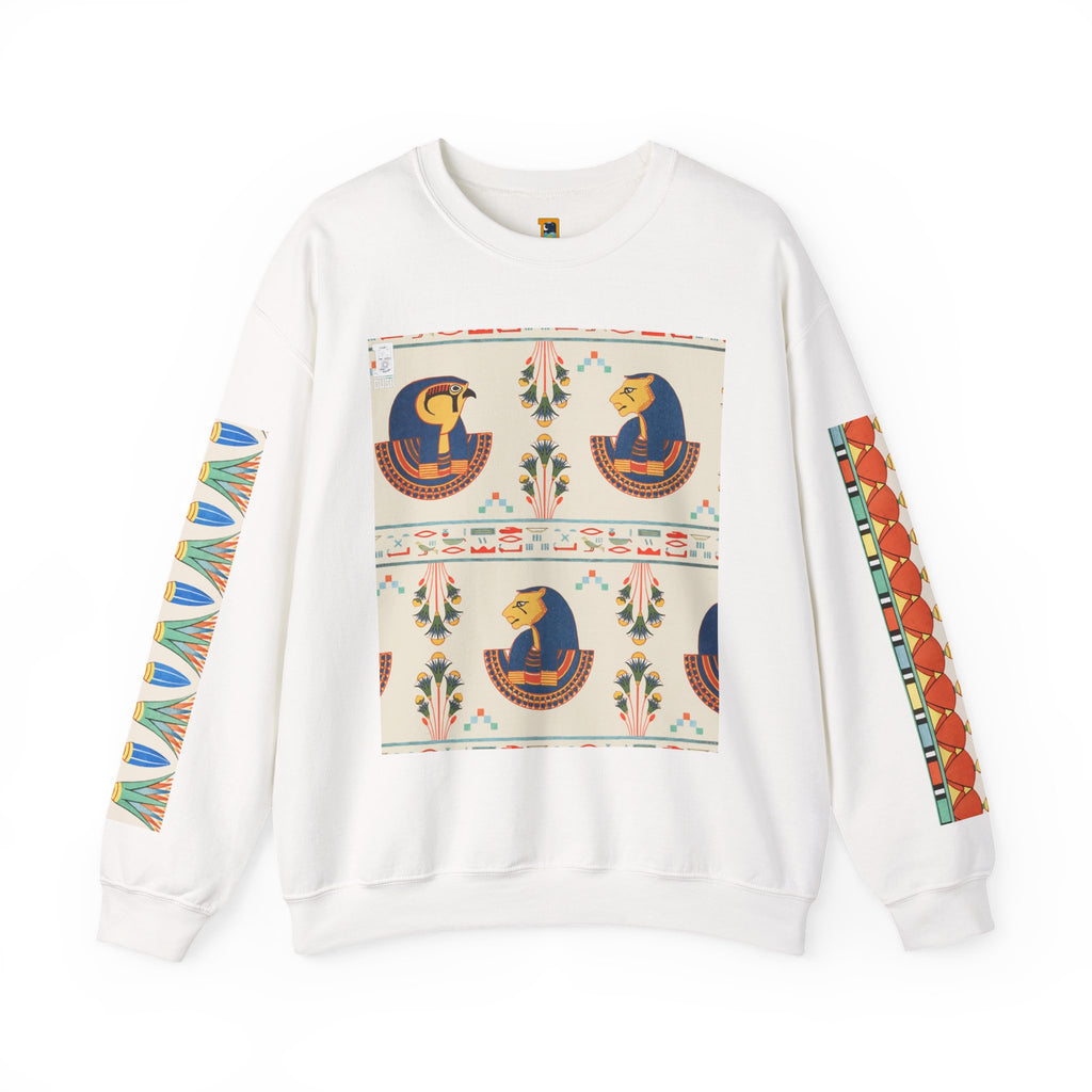 Egyptian Horus Pattern Sweatshirt | Retro Folk Art Crewneck