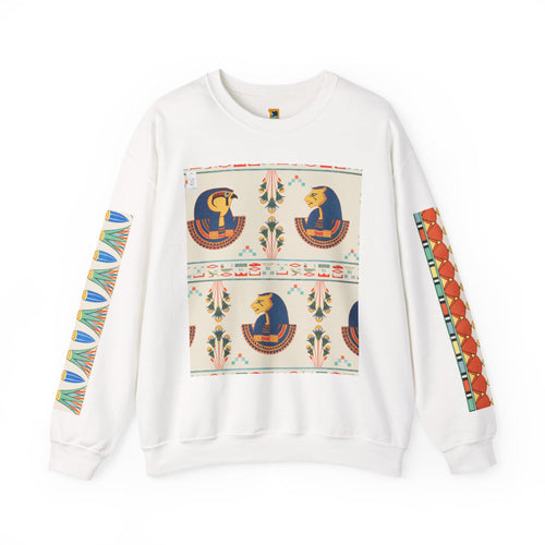 Egyptian Horus Pattern Sweatshirt | Retro Folk Art Crewneck
