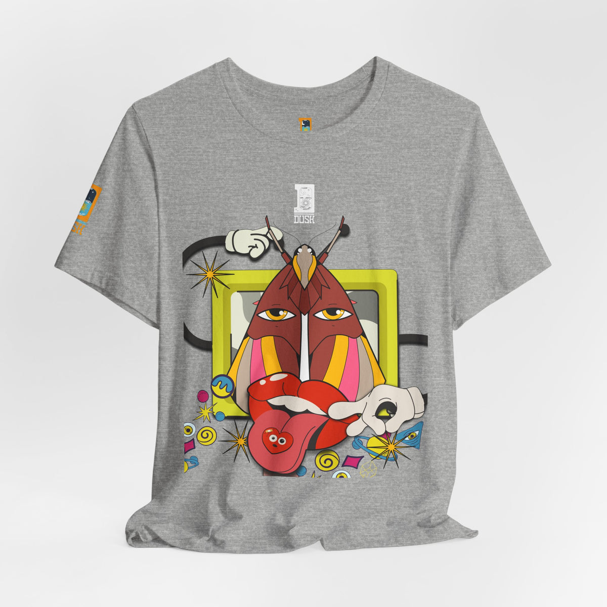 Surreal Pop Art Graphic Tee — Colorful Abstract Face Art T-Shirt | Unisex Bella+Canvas 3001