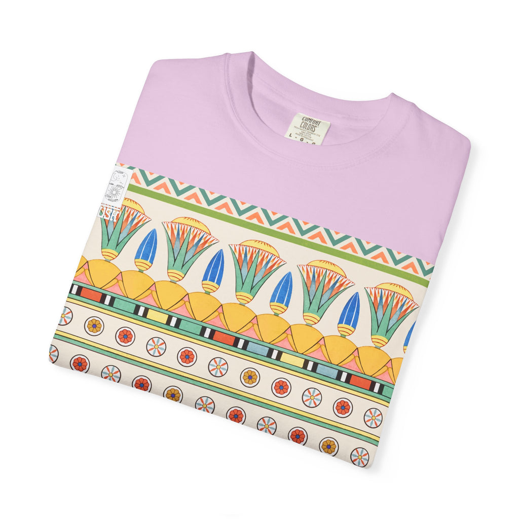 Egyptian Lotus Pattern T-Shirt | Comfort Colors Garment-Dyed Tee