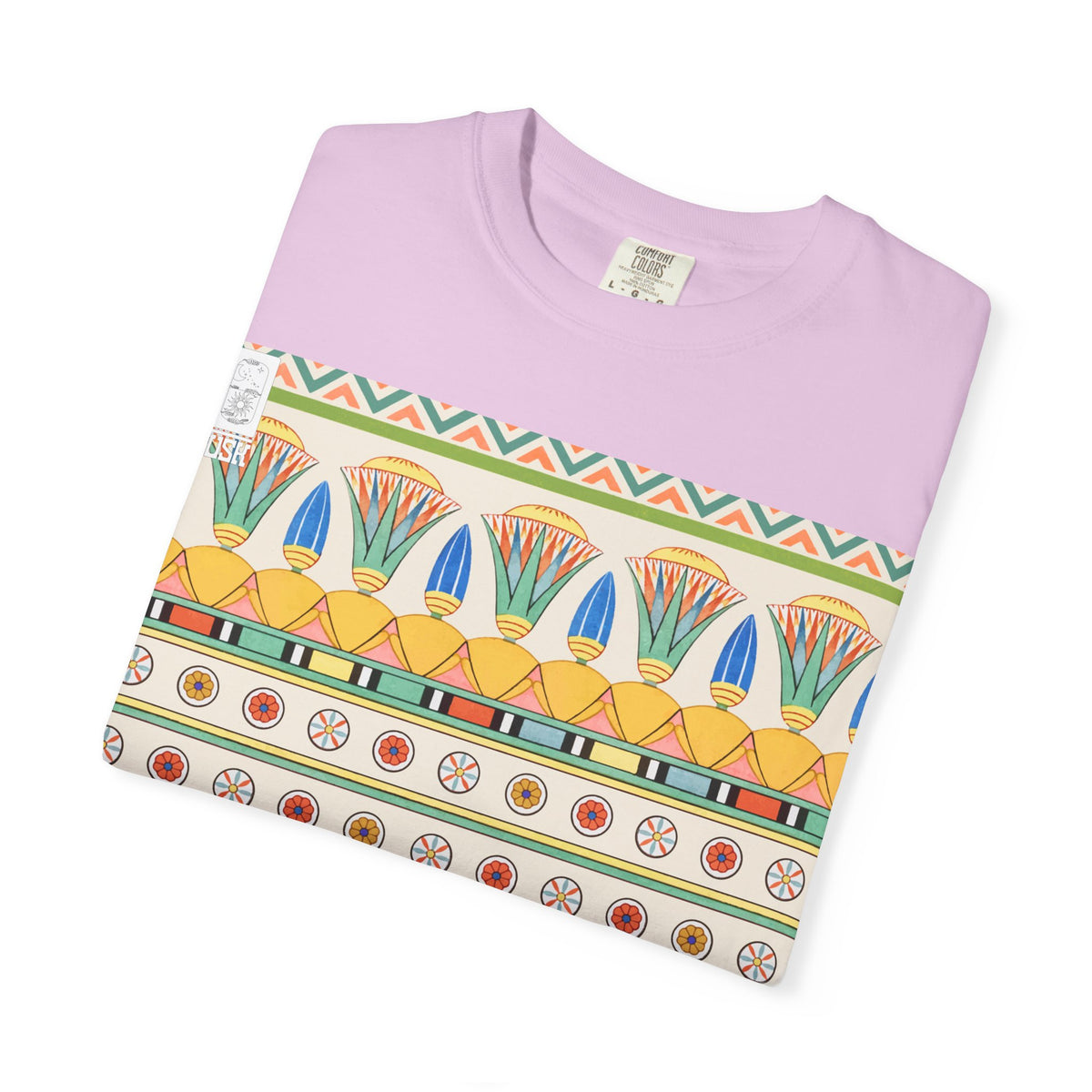 Egyptian Lotus Pattern T-Shirt | Comfort Colors Garment-Dyed Tee