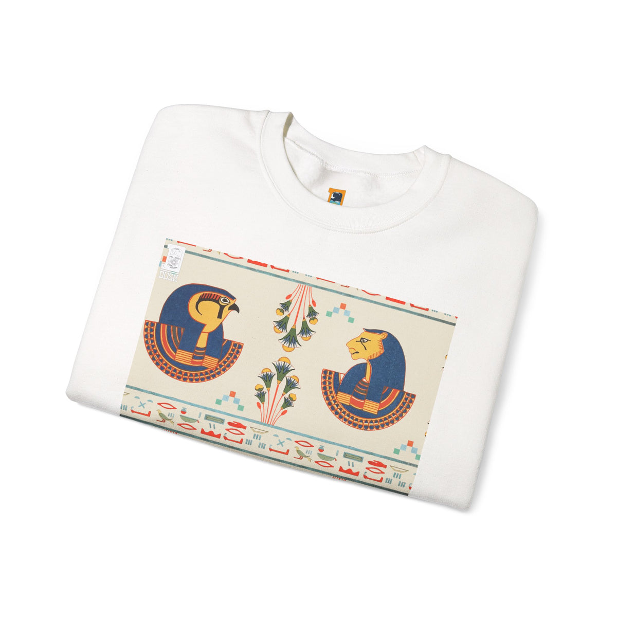 Egyptian Horus Pattern Sweatshirt | Retro Folk Art Crewneck