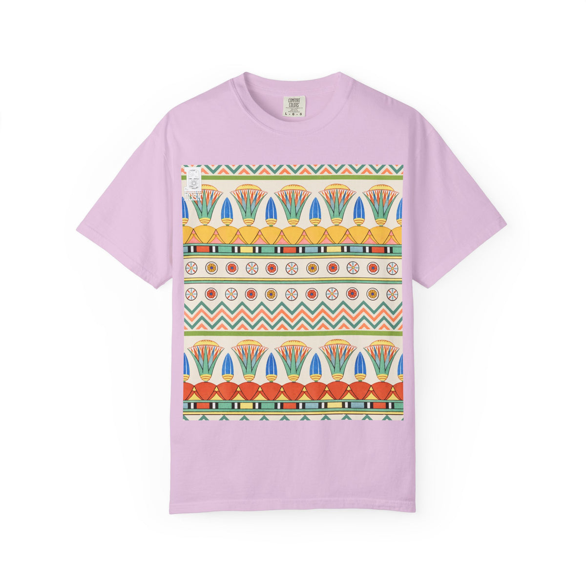 Egyptian Lotus Pattern T-Shirt | Comfort Colors Garment-Dyed Tee