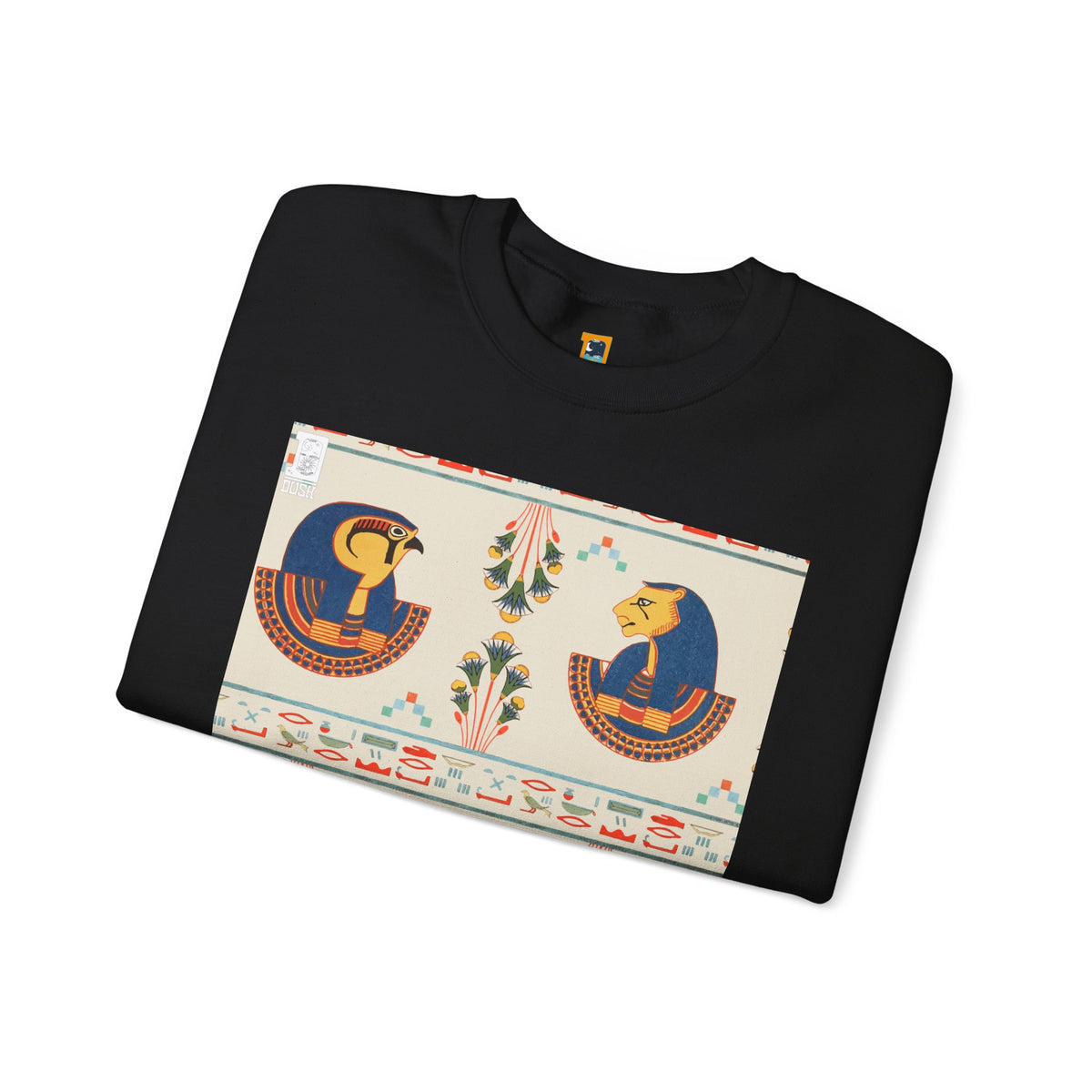 Egyptian Horus Pattern Sweatshirt | Retro Folk Art Crewneck