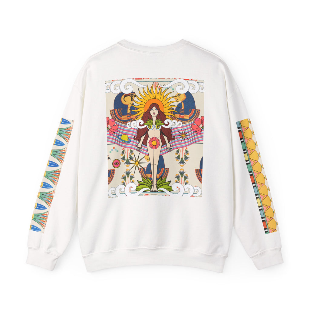 Egyptian Horus Pattern Sweatshirt | Retro Folk Art Crewneck