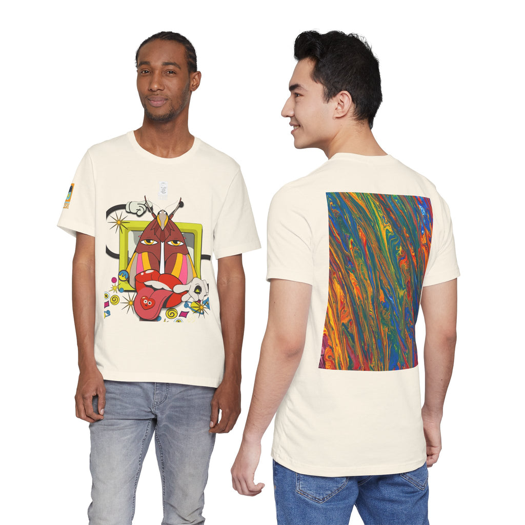 Surreal Pop Art Graphic Tee — Colorful Abstract Face Art T-Shirt | Unisex Bella+Canvas 3001