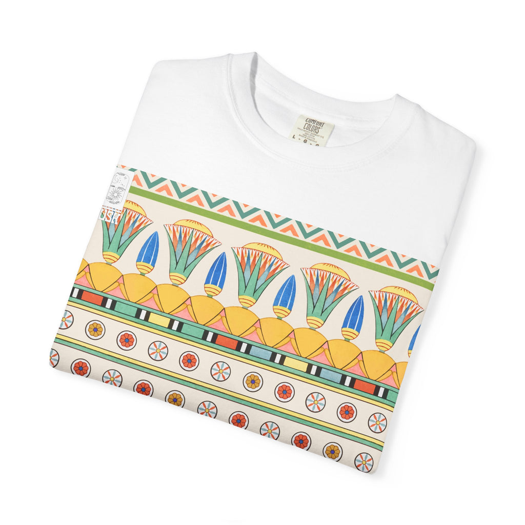Egyptian Lotus Pattern T-Shirt | Comfort Colors Garment-Dyed Tee