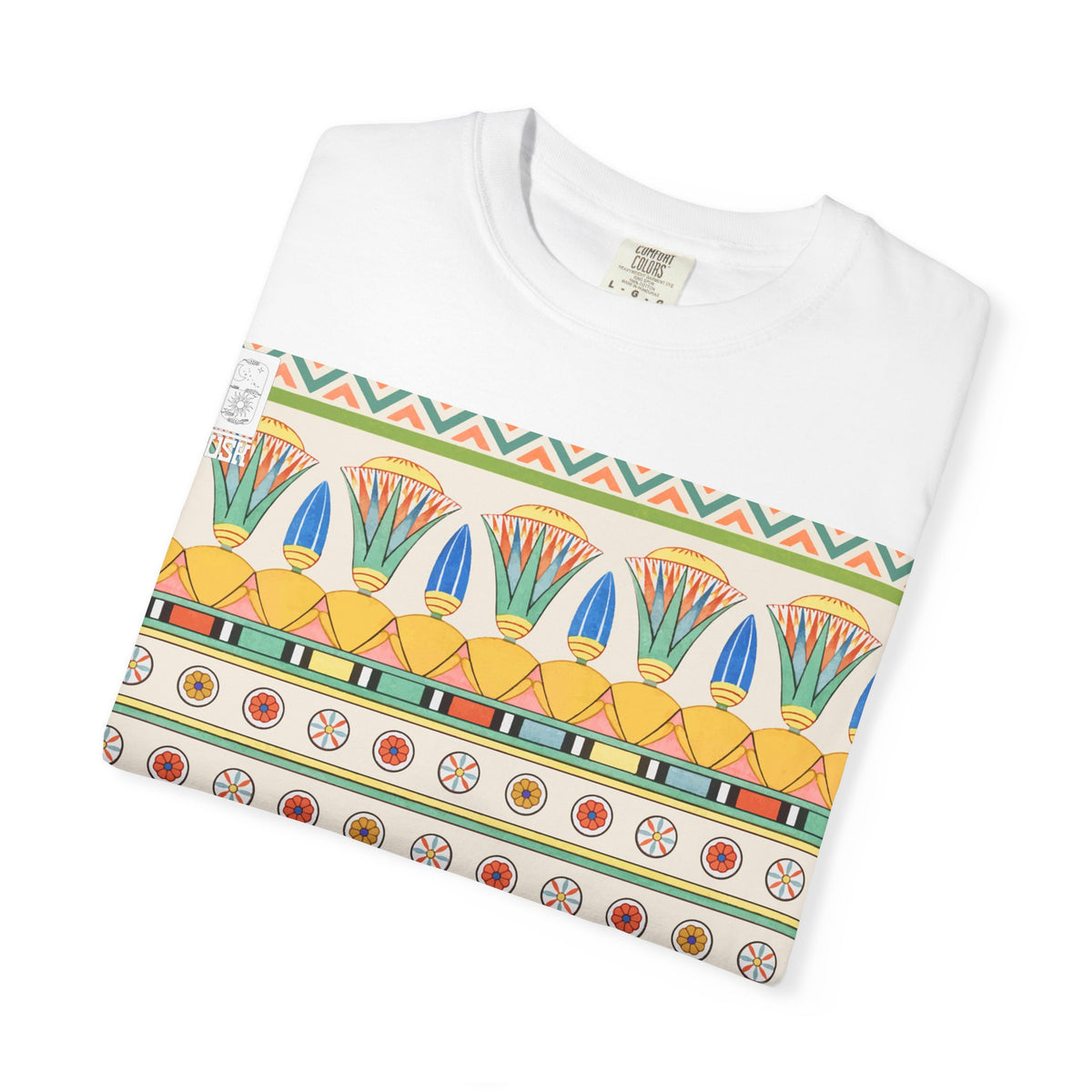 Egyptian Lotus Pattern T-Shirt | Comfort Colors Garment-Dyed Tee