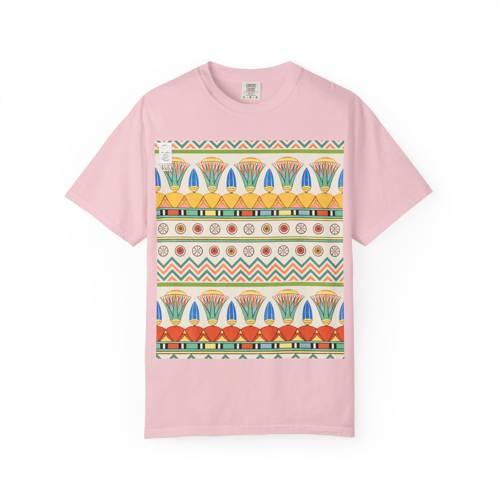 Egyptian Lotus Pattern T-Shirt | Comfort Colors Garment-Dyed Tee