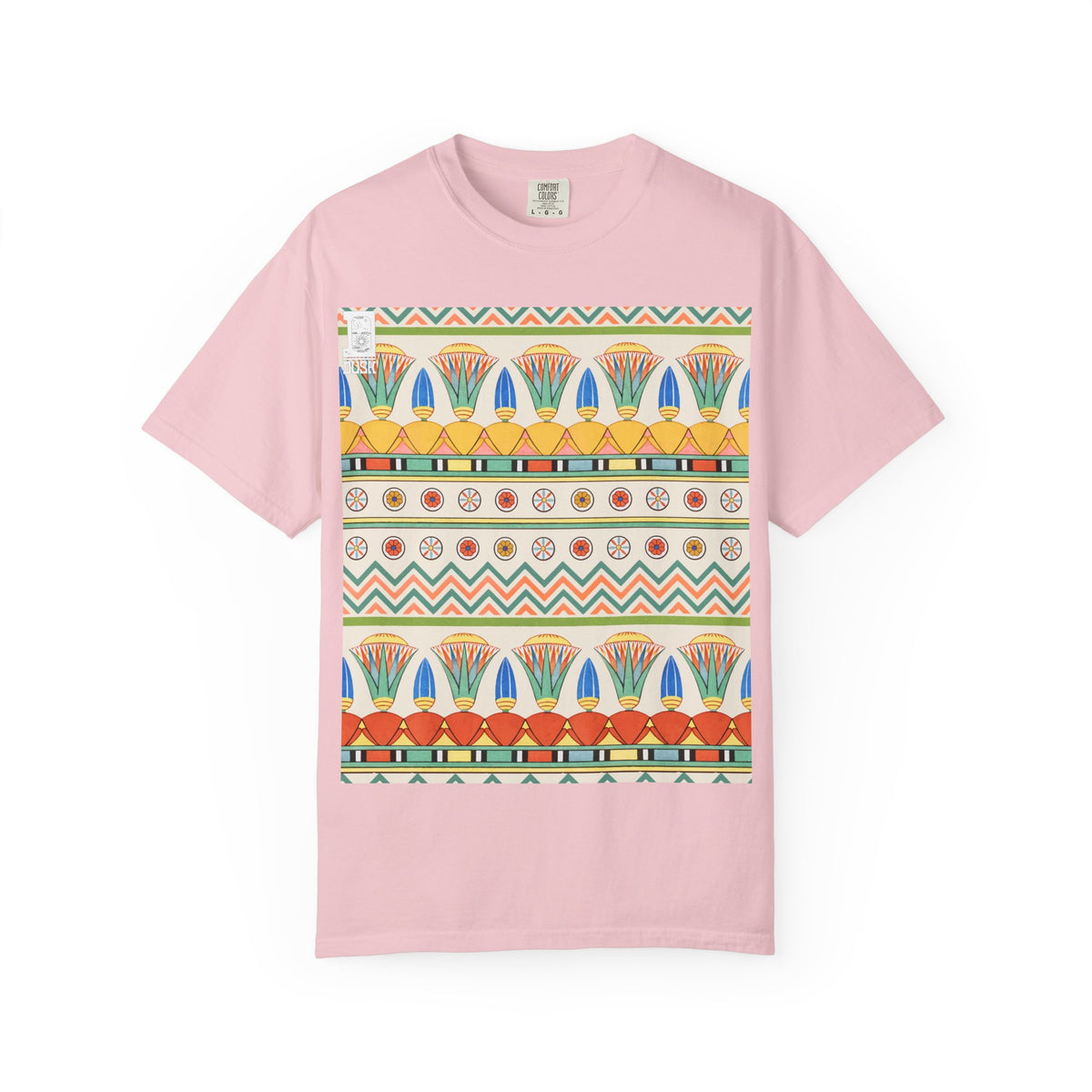 Egyptian Lotus Pattern T-Shirt | Comfort Colors Garment-Dyed Tee