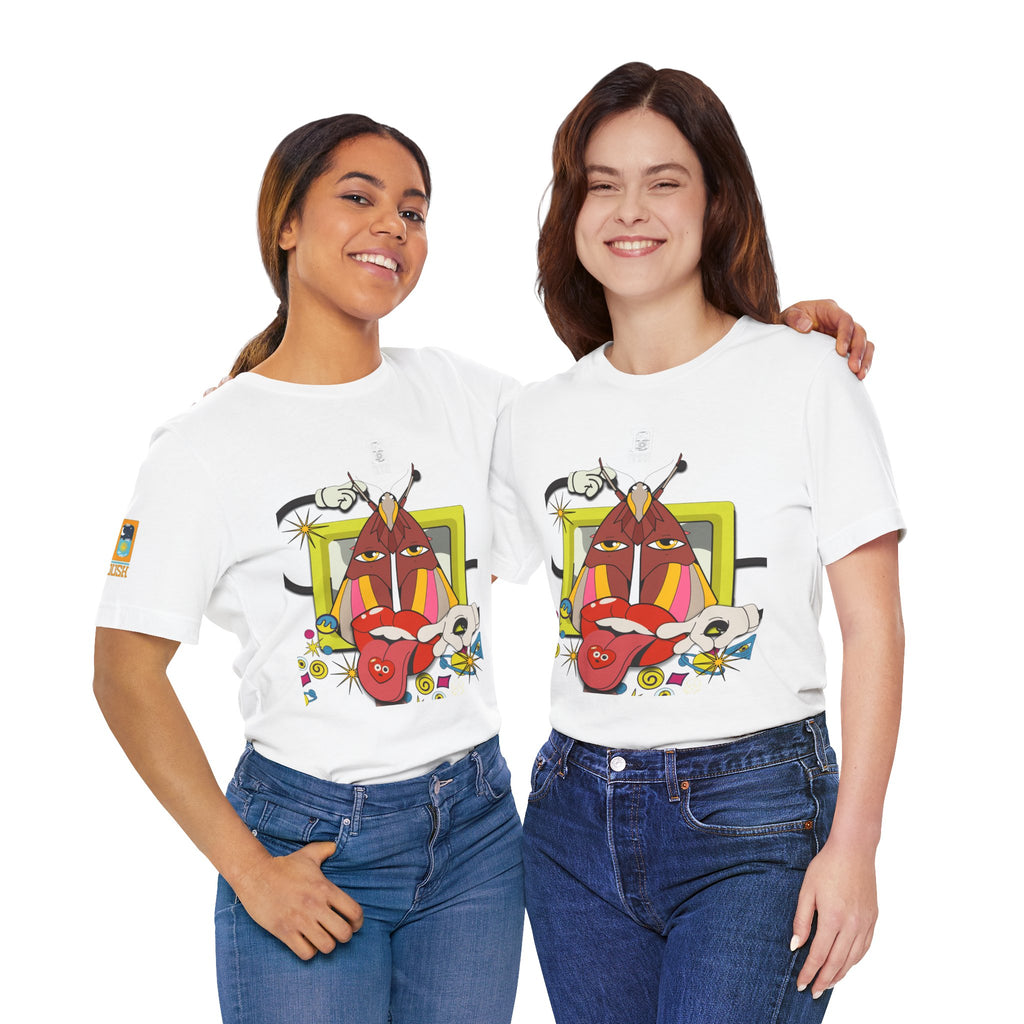 Surreal Pop Art Graphic Tee — Colorful Abstract Face Art T-Shirt | Unisex Bella+Canvas 3001