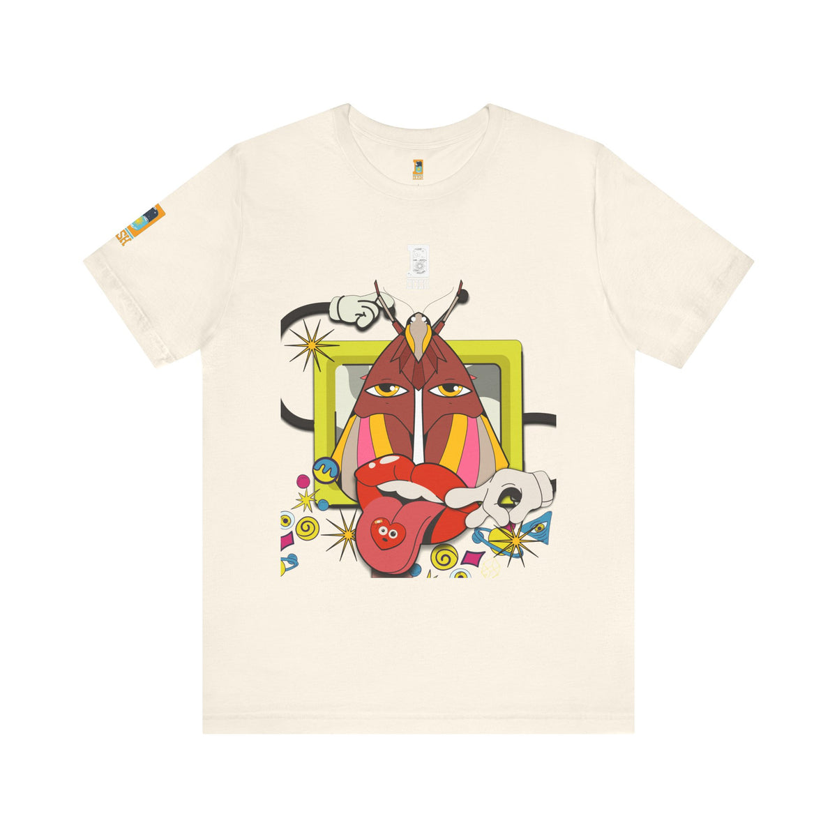 Surreal Pop Art Graphic Tee — Colorful Abstract Face Art T-Shirt | Unisex Bella+Canvas 3001