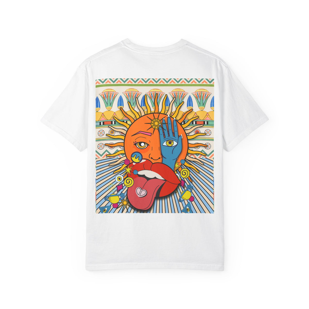 Egyptian Lotus Pattern T-Shirt | Comfort Colors Garment-Dyed Tee