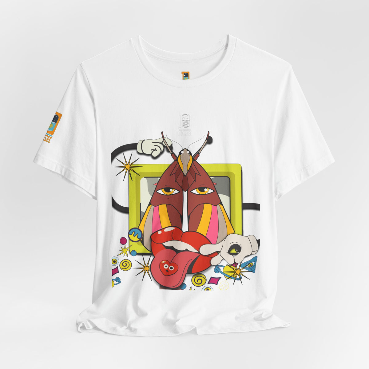 Surreal Pop Art Graphic Tee — Colorful Abstract Face Art T-Shirt | Unisex Bella+Canvas 3001