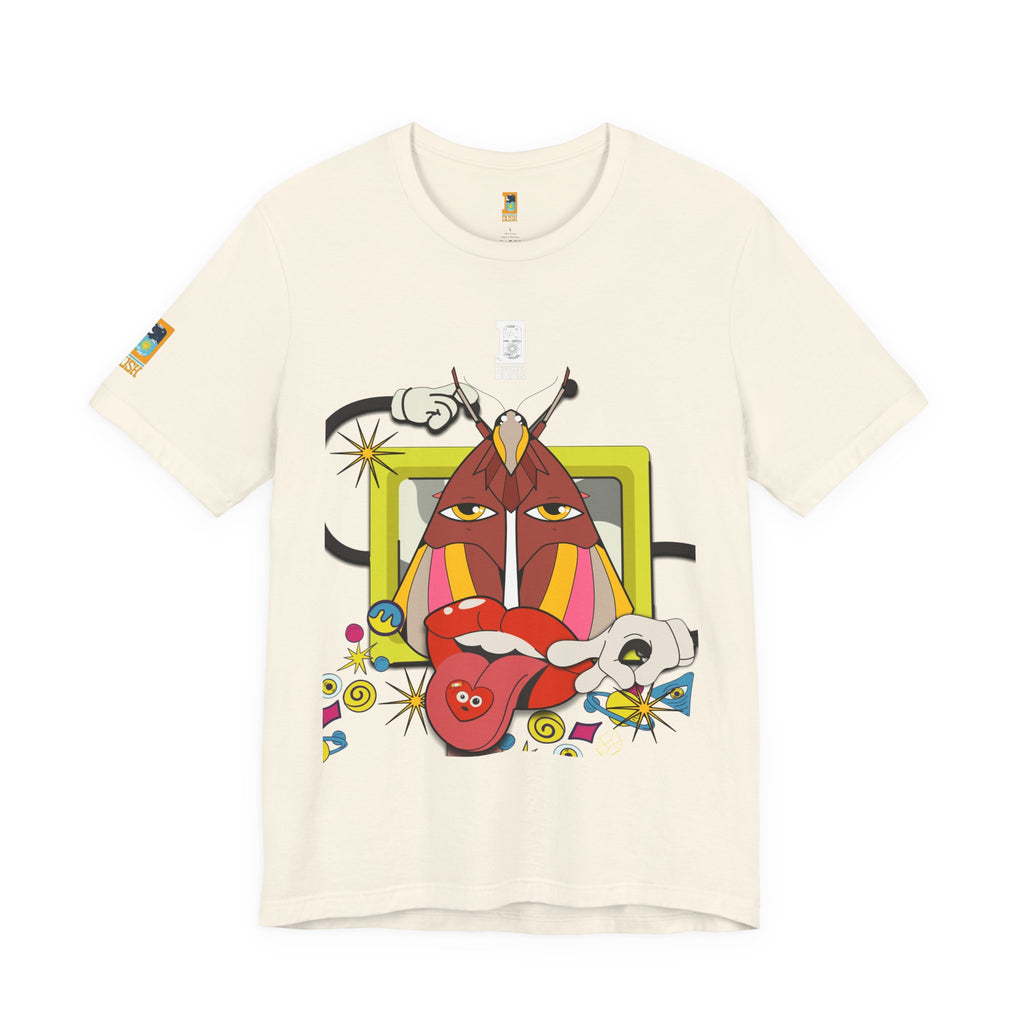Surreal Pop Art Graphic Tee — Colorful Abstract Face Art T-Shirt | Unisex Bella+Canvas 3001