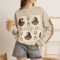 Egyptian Horus Pattern Sweatshirt | Retro Folk Art Crewneck