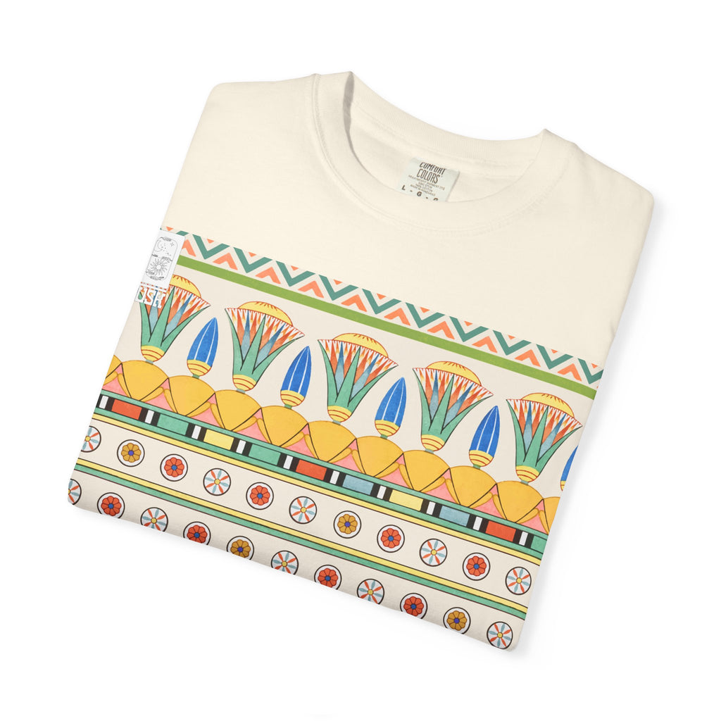 Egyptian Lotus Pattern T-Shirt | Comfort Colors Garment-Dyed Tee