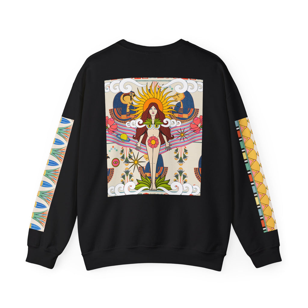 Egyptian Horus Pattern Sweatshirt | Retro Folk Art Crewneck