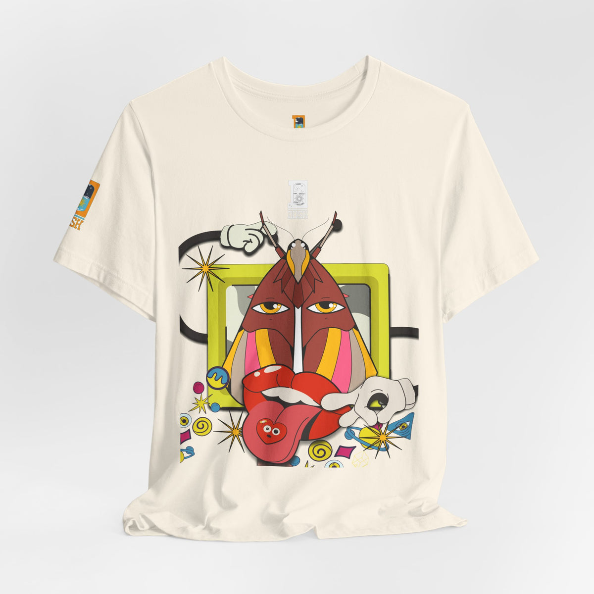 Surreal Pop Art Graphic Tee — Colorful Abstract Face Art T-Shirt | Unisex Bella+Canvas 3001