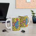 Retro Floral Pattern Mug | 11oz 15oz Ceramic