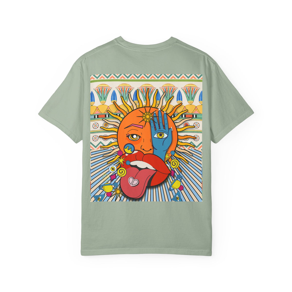 Egyptian Lotus Pattern T-Shirt | Comfort Colors Garment-Dyed Tee