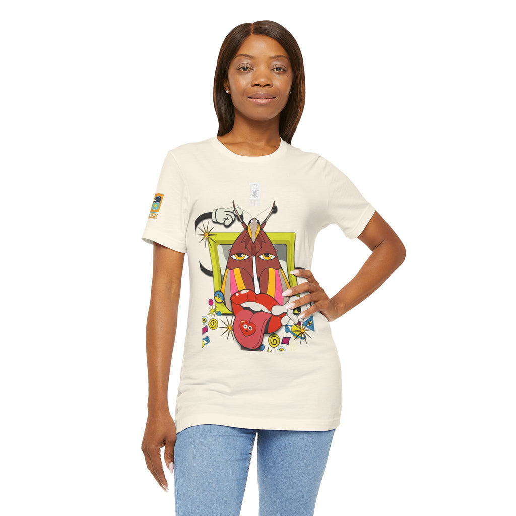 Surreal Pop Art Graphic Tee — Colorful Abstract Face Art T-Shirt | Unisex Bella+Canvas 3001