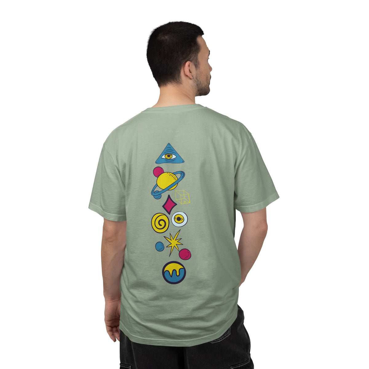 Mystic Hands Graphic Tee, Retro Folk Art Celestial Shirt, Comfort Colors Garment-Dyed Unisex T-Shirt