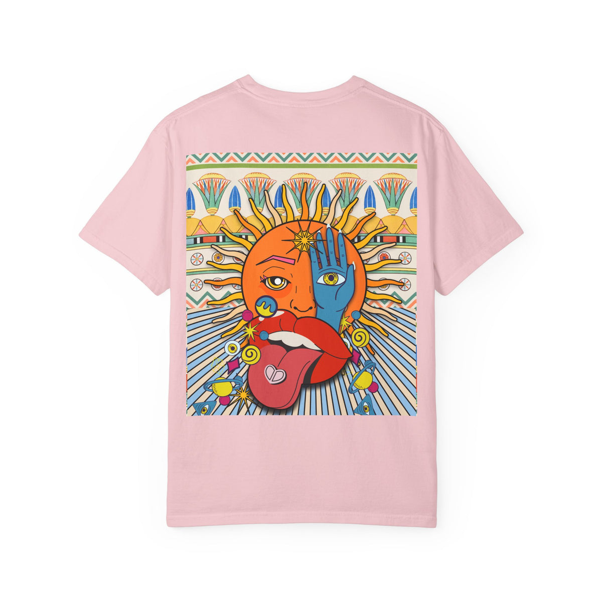Egyptian Lotus Pattern T-Shirt | Comfort Colors Garment-Dyed Tee