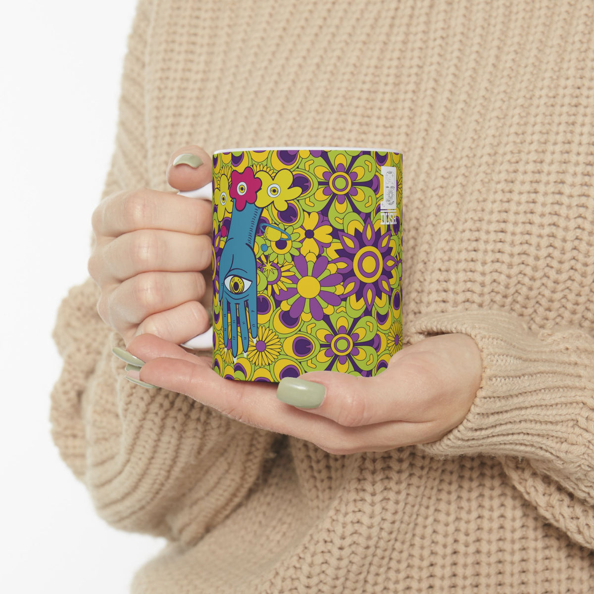 Retro Floral Pattern Mug | 11oz 15oz Ceramic