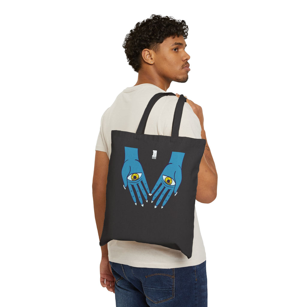 Psychedelic Sun Goddess Tote Bag | Boho Mystic Hands Tote