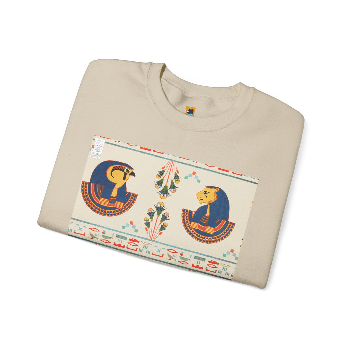 Egyptian Horus Pattern Sweatshirt | Retro Folk Art Crewneck