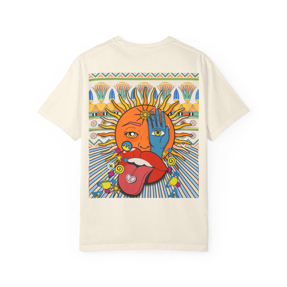 Egyptian Lotus Pattern T-Shirt | Comfort Colors Garment-Dyed Tee