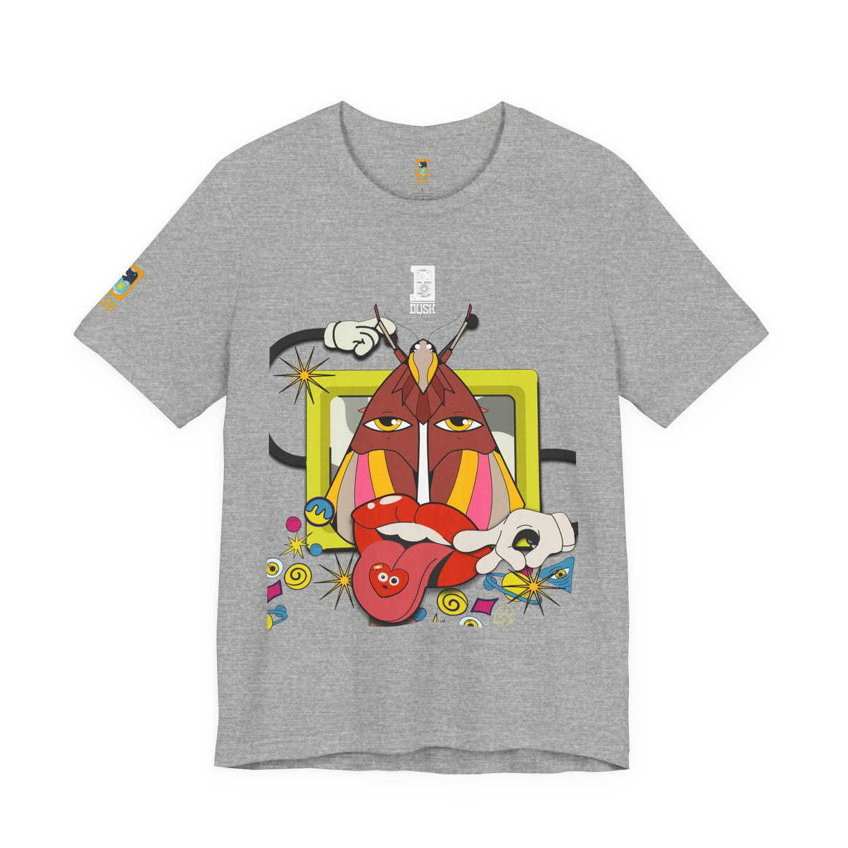Surreal Pop Art Graphic Tee — Colorful Abstract Face Art T-Shirt | Unisex Bella+Canvas 3001