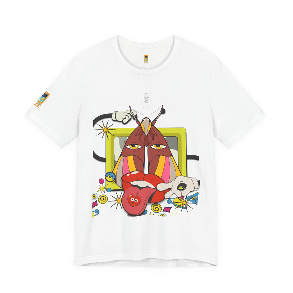 Surreal Pop Art Graphic Tee — Colorful Abstract Face Art T-Shirt | Unisex Bella+Canvas 3001