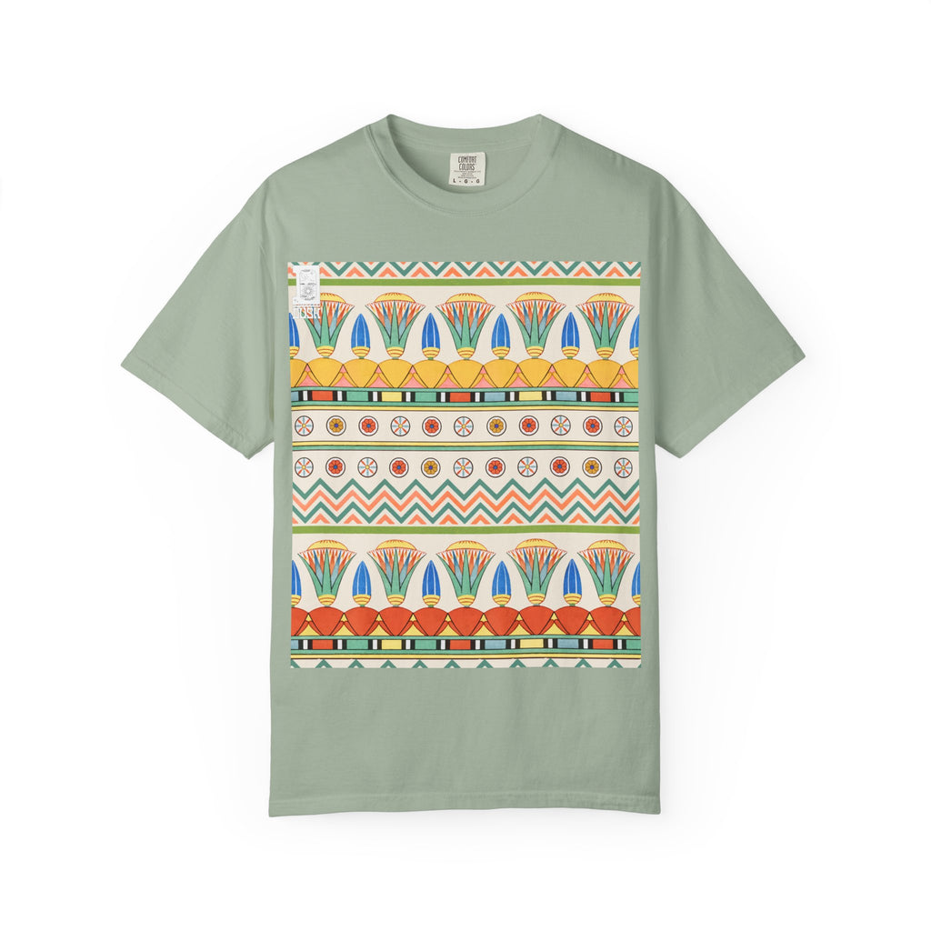 Egyptian Lotus Pattern T-Shirt | Comfort Colors Garment-Dyed Tee