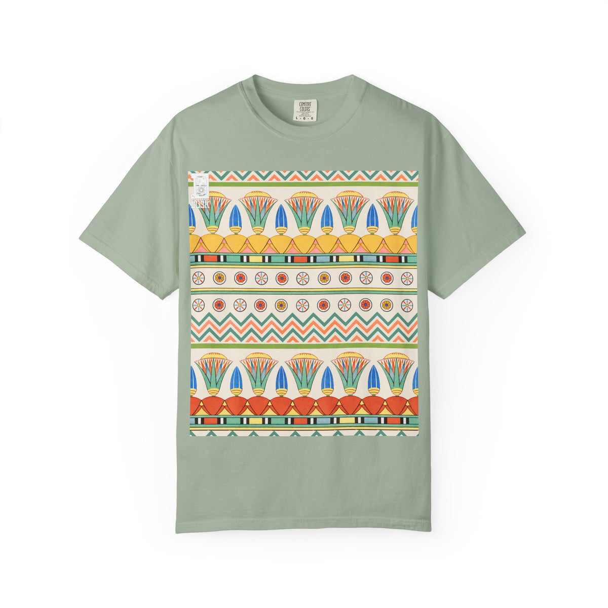 Egyptian Lotus Pattern T-Shirt | Comfort Colors Garment-Dyed Tee