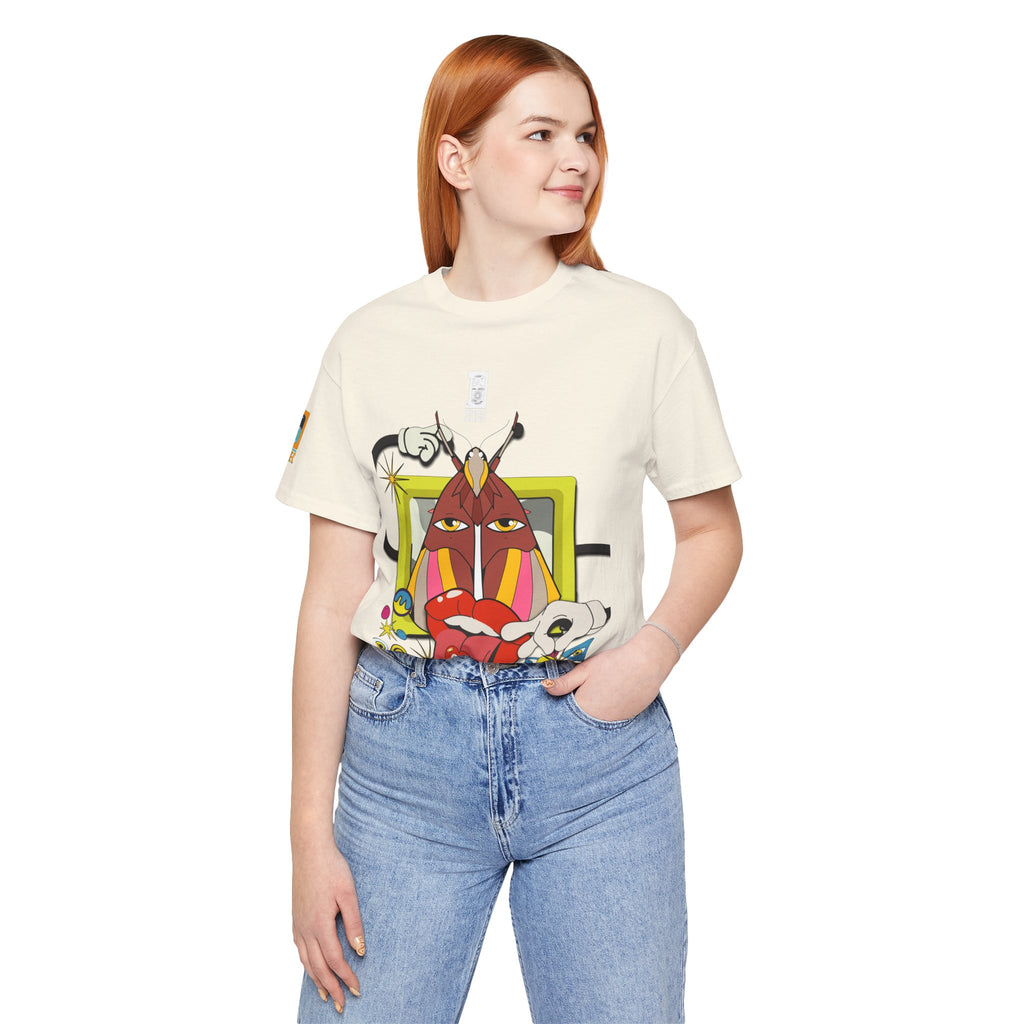 Surreal Pop Art Graphic Tee — Colorful Abstract Face Art T-Shirt | Unisex Bella+Canvas 3001